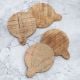 Antique Brown Handmade Wooden Coasters - Pack of 4